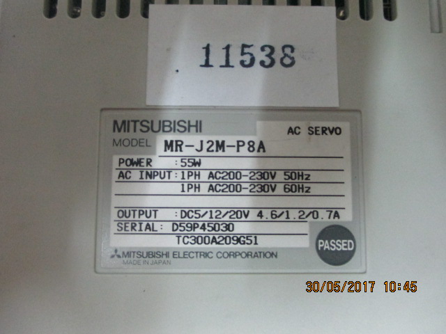 SERVO DRIVE “ MITSUBISHI ” รุ่น MR-J2M-P8A