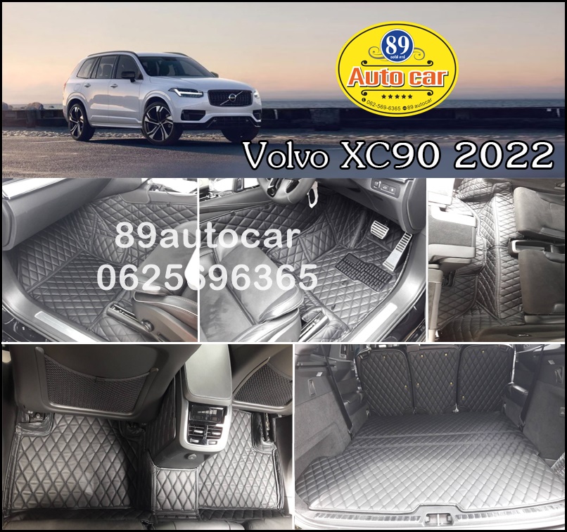 พรมรถยนต์ Volvo XC90 2022 ปูพรม6D สีดำล้วน เต็มคัน