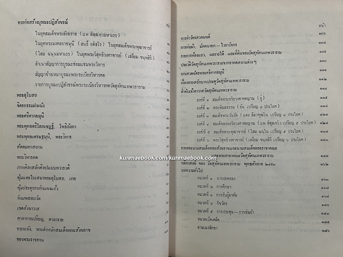 ประวัติวัดสุทัศนเทพวราราม พร้อมด้วยแผนผัง ภาพปูชนียวัตถุ และถาวรวัตถุ
