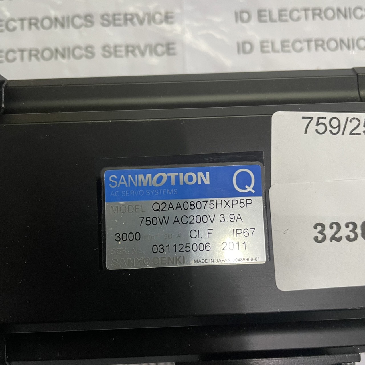 Q2AA08075HXP5P SERVO MOTOR " SANYO DENKI "