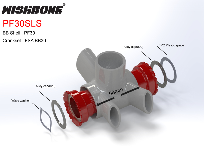 กะโหลก WISHBONE PF30SLS MTB ONLY, SHIMANO,SRAM GXP