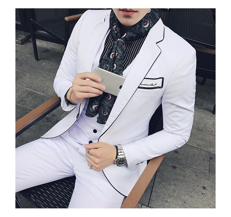 Pre-order ชุดสูทชาย สีขาว เข้ารูป