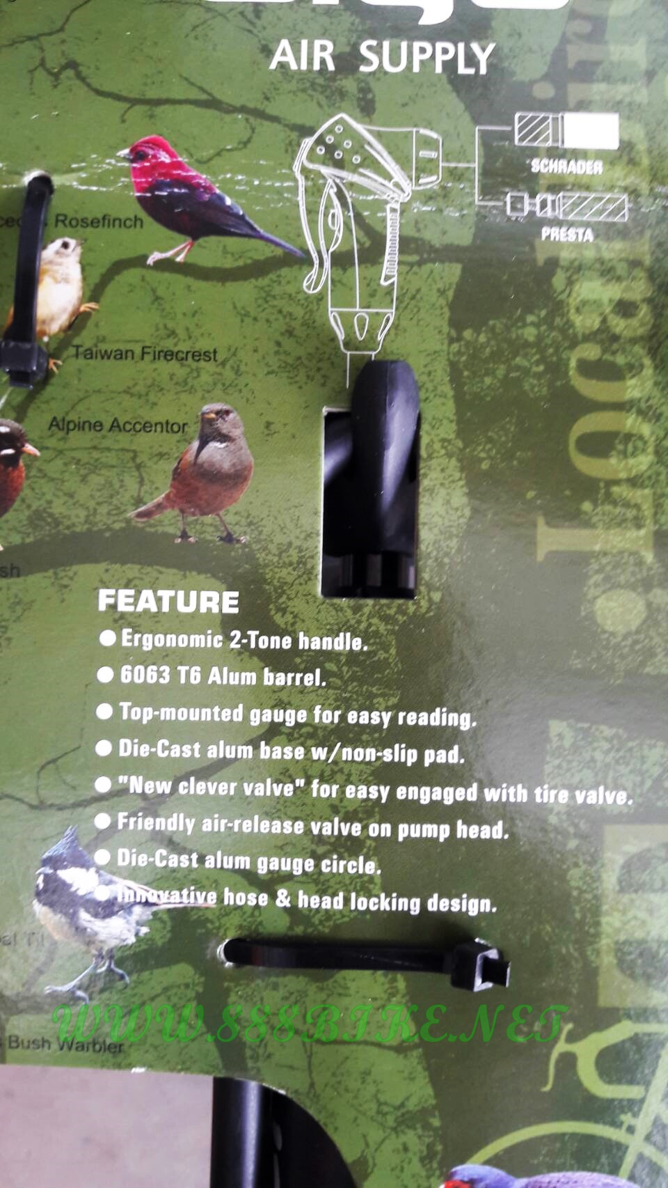 สูบตั้งพื้น GIYO GF-13 Floor Pumps with Air-release ด้ามอลู มีปุ่มปล่อยลม เบาแรง