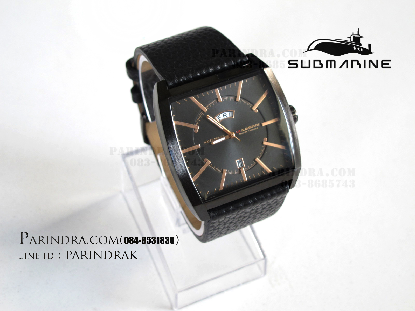 นาฬิกา US Submarine J103MDD ของแท้ 100 % ดำล้วนเข็ม Pink Gold