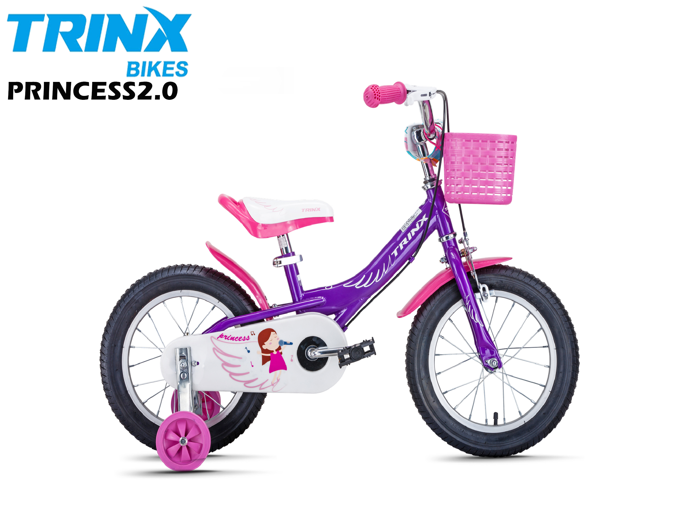 รถจักรยานเด็ก TRINX PRINCESS 2.0 ล้อ 16 นิ้ว เฟรมเหล็ก (ริมเบรค)