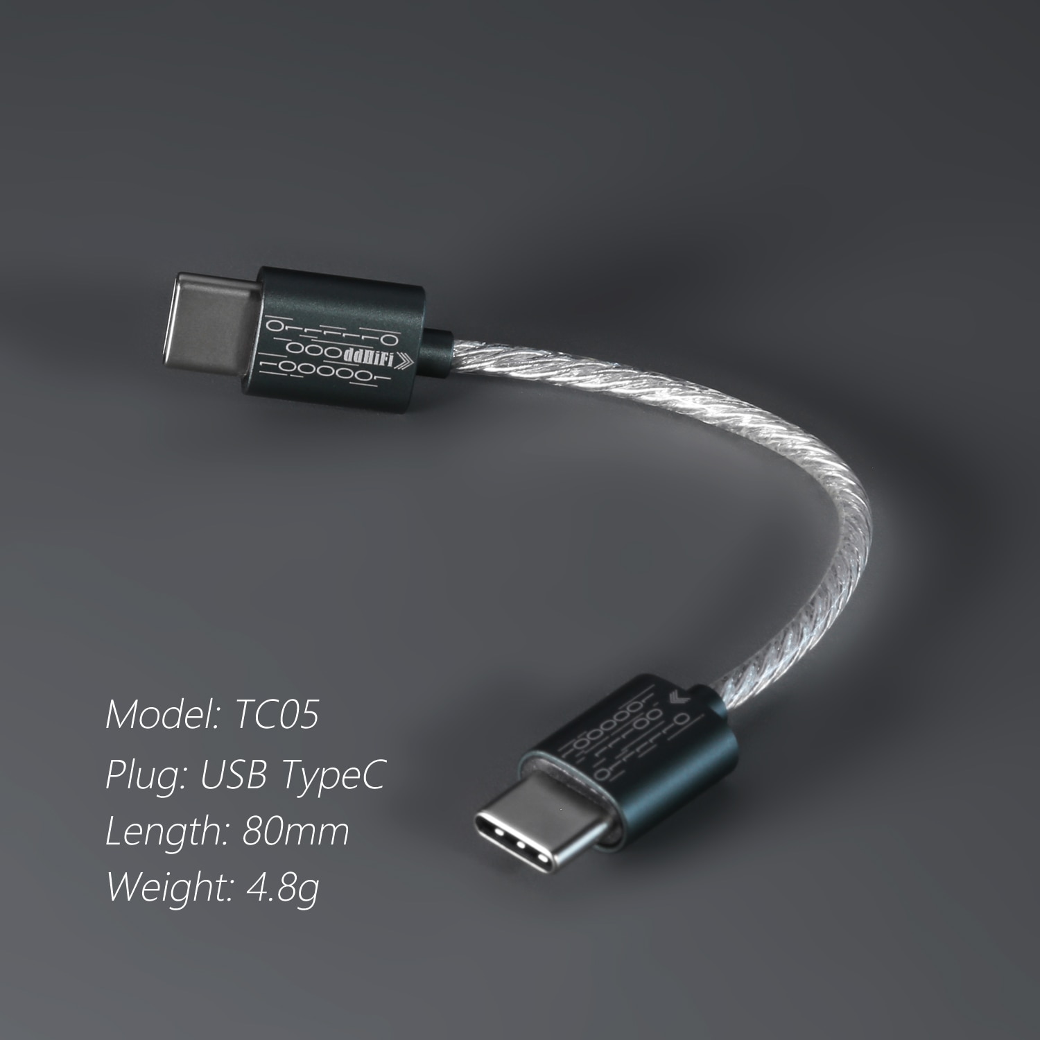 ขาย DD TC05 V2 สายแปลง TypeC เป็น TypeC สาย OCC ชุบเงิน