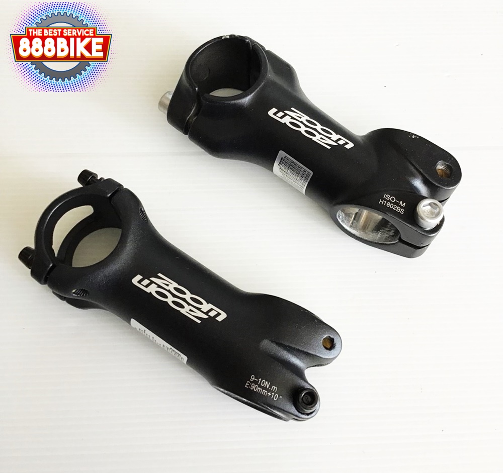 คอแฮนด์ ZOOM BICYCLE STEM,TDS-C369A-8/FOV/ISO-M,ยก10องศา ยาว 90มม.