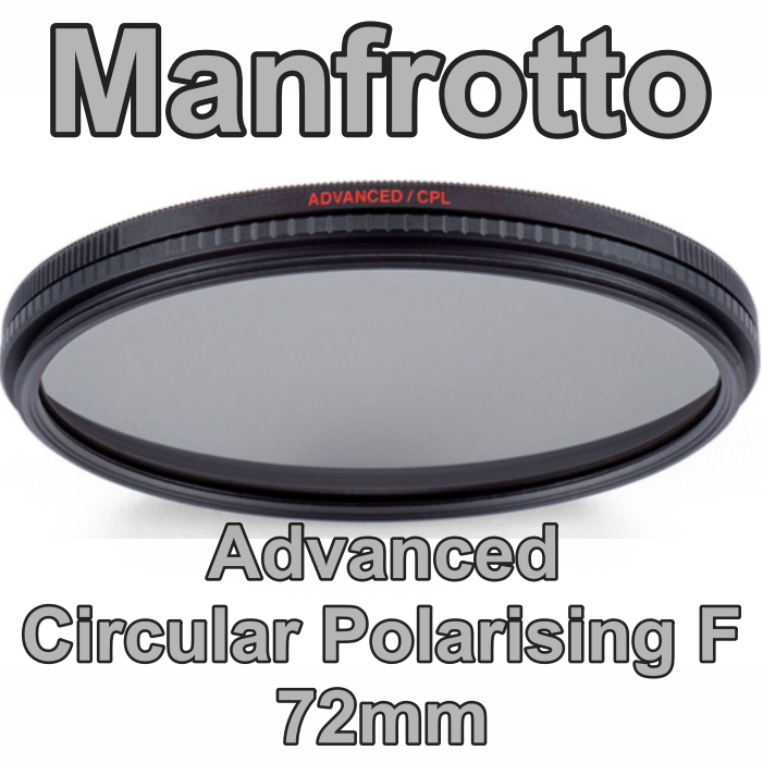 Manfrotto Advanced Circular Polarising MF-FIAD-CPL72 72 MM ฟิลเตอร์ปกป้องแสงสะท้อนจากฝุ่น ความเข้มของสีให้กับท้องฟ้า ลดเงาสะท้อนกระจก,ผิวน้ำ กันรอยขีดข่วน กันน้ำและน้ำมัน multicoat 12 ชั้น แสงผ่านได้ 68.1% เพิ่มความคมชัดและความอิ่มตัวของสี ประกันศูนย์5ปี