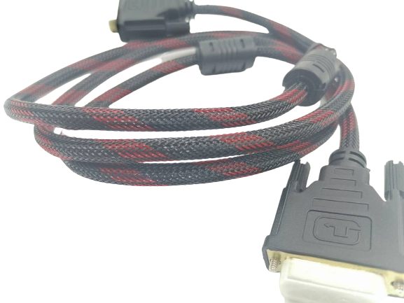*เลิกจำหน่าย* สาย DVI to DVI 24+1 ความยาว1.5เมตร สายถักคุณภาพอย่างดี
