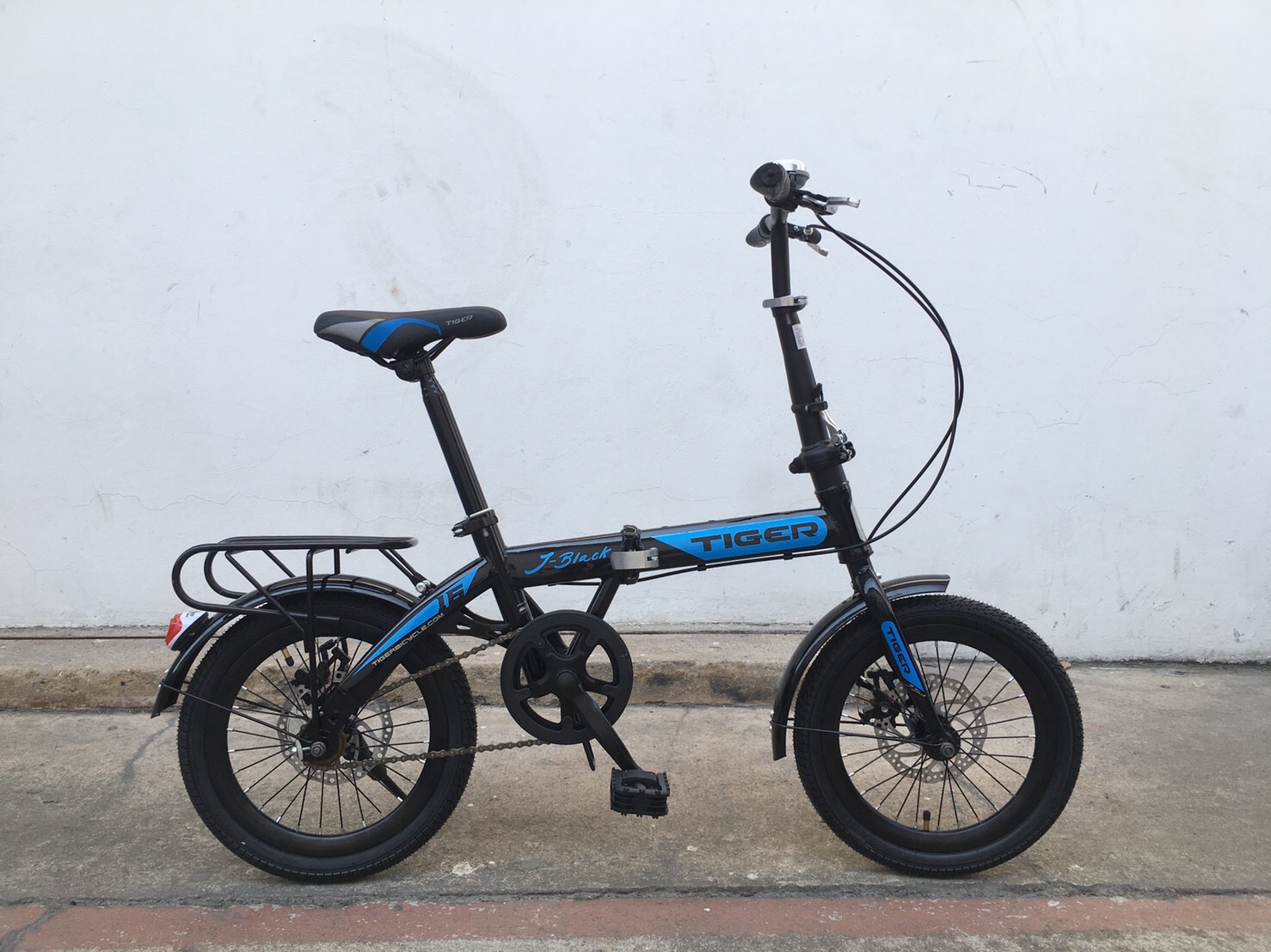 จักรยานพับ TIGER J-BLACK 16"นิ้ว Single speeds เฟรมเหล็ก, ปี 2021