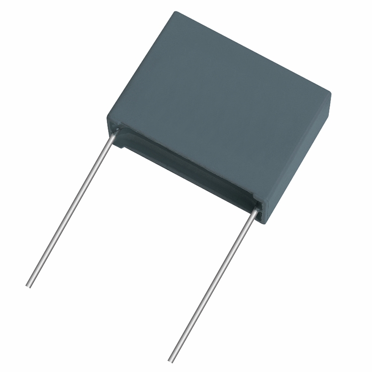 ฟิล์มคาปาซิเตอร์ Metallized Polyester Film 0.1uF 280Vac ±10% 100°C ระยะห่างขา 15.0mm