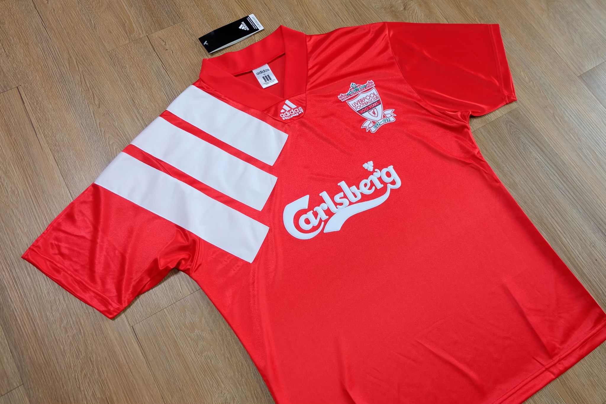 Liverpool 1992/1993 Vintage Jersey เสื้อฟุตบอลลิเวอร์พูลย้อนยุค Carlsberg เสื้อลิเวอร์พูลสามแถบ