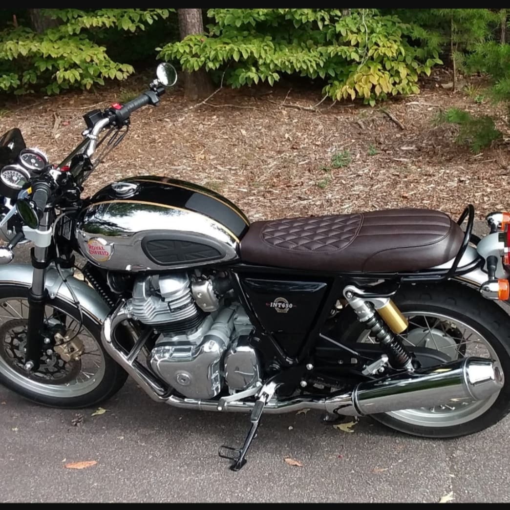 Interceptor (Synthetic PU Leather) Seat for Interceptor,Continental GT 650(Seat included Base)Gel Pad,Custom Design