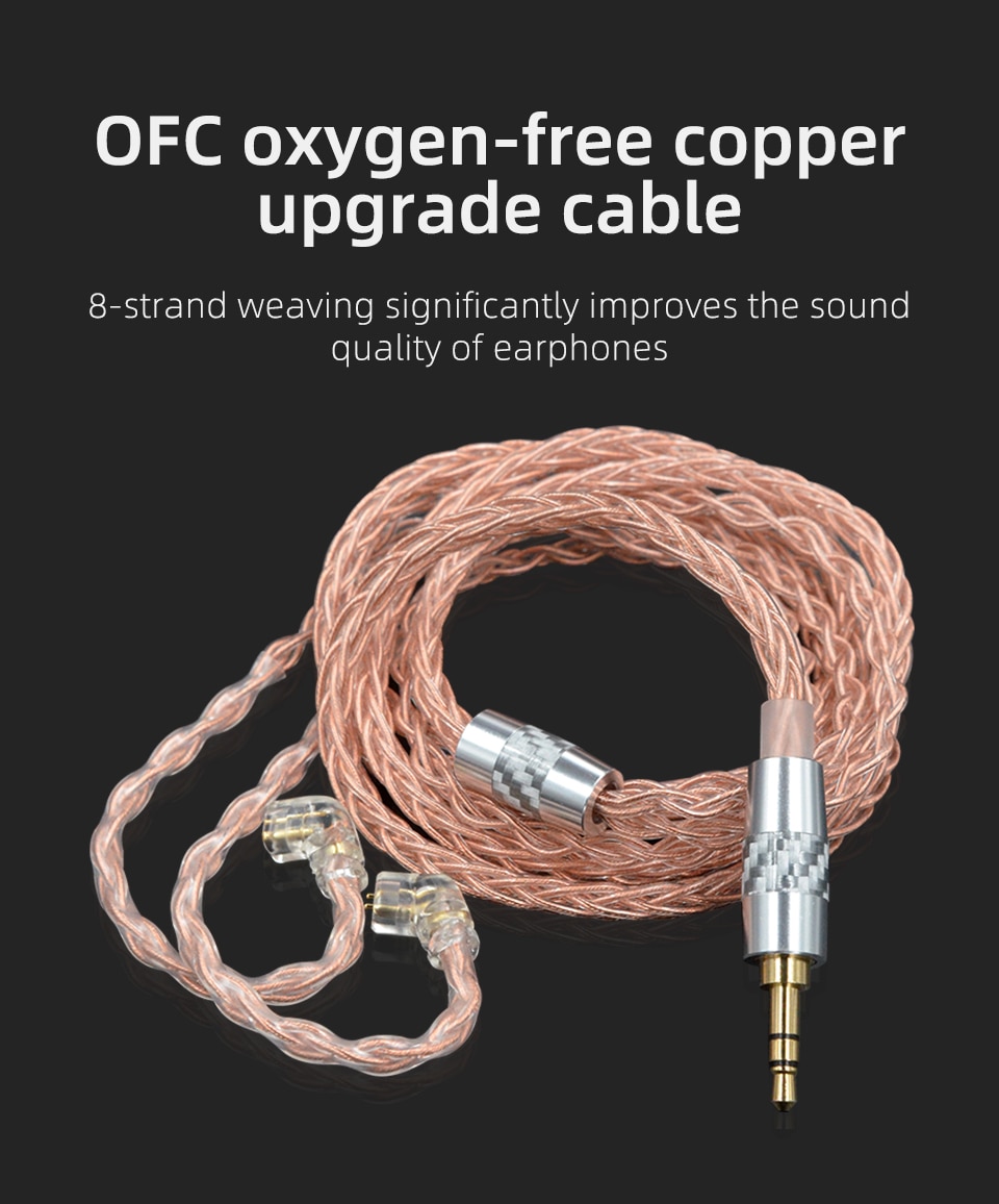 ขาย KZ NEO OFC สายอัพเกรดหูฟัง ทองแดง OFC สำหรับหูฟัง KZ ขั้วพินC