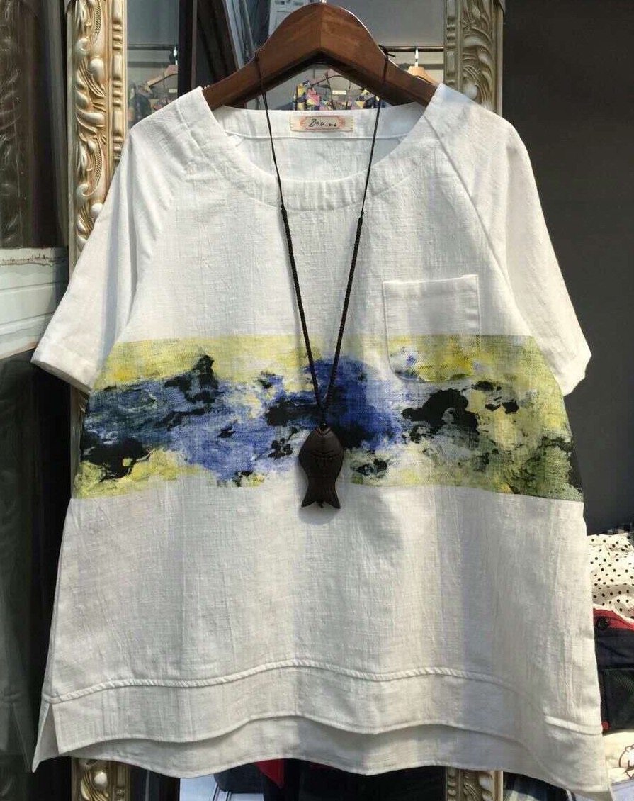เสื้อผ้าฝ้ายพิมพ์ลาย