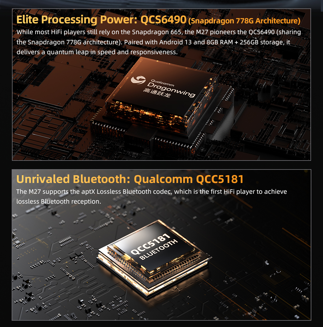 FiiO M27 DAP เครื่องเล่นเพลงพกพา HiFi อัจฉริยะระดับเรือธง รองรับ Dual Hi-Res ประกันศูนย์ไทย