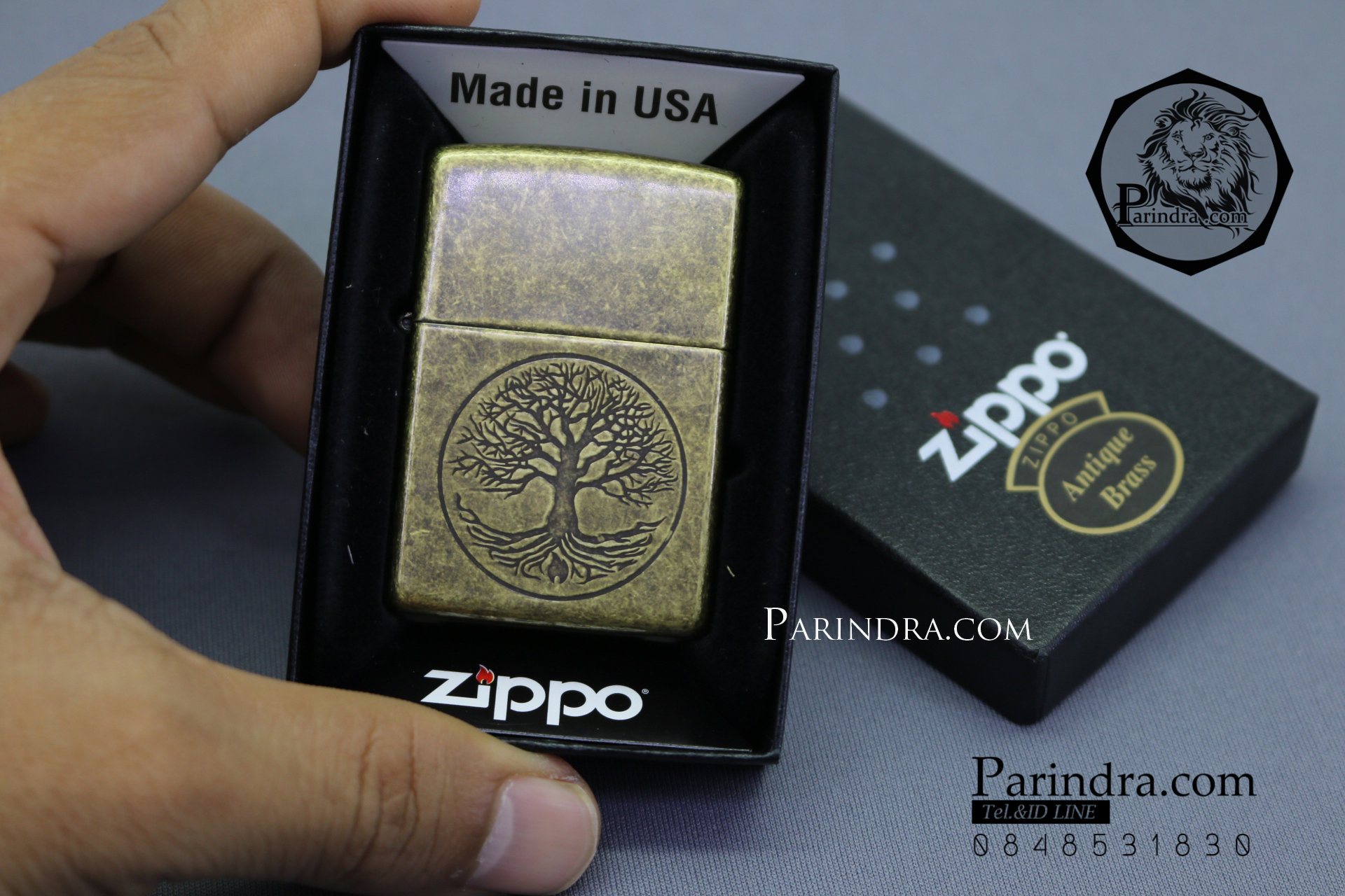 ไฟแช็ค Zippo แท้ ต้นไม้แห่งชีวิต "Tree of Life Antique Brass Finish" Lighter # 29149 แท้นำเข้า 100%