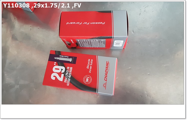 ยางใน Chaoyang 29x1.75/2.1 ,FV48 หัวแหลม ยาว 48มม. ,Y110308