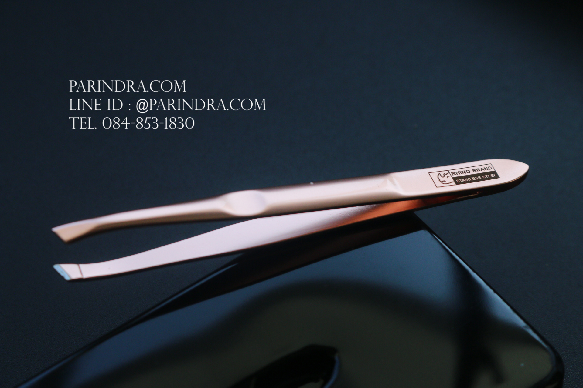 แหนบ Rhino No.S65 Pink Gold Tweezer แหนบสีพิงค์โกลด์