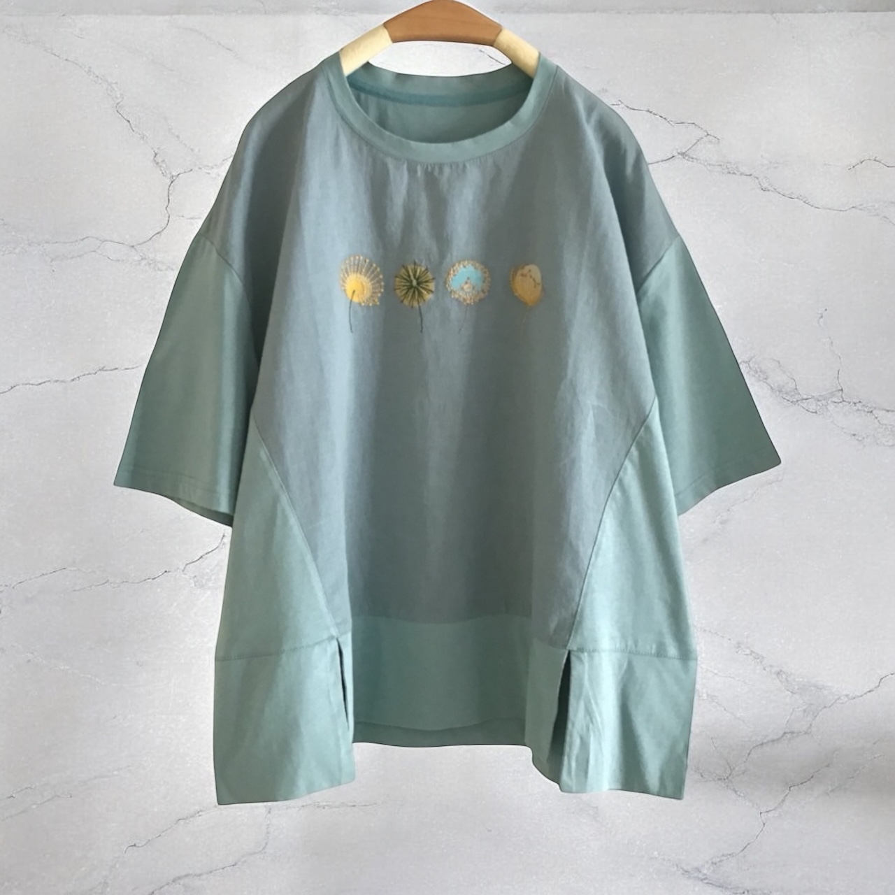 เสื้อผ้าลินินลายปักต่อลายผ้ายืด