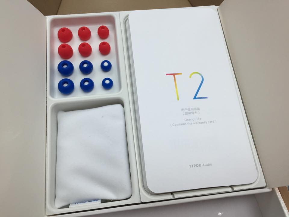 ขาย หูฟัง TTPOD T2 สีน้ำเงินใส สุดยอดหูฟังระดับเทพ 3 driver Hybrid (2BA 1 Dynamic) เสียงดี สายถักไม่พันกัน