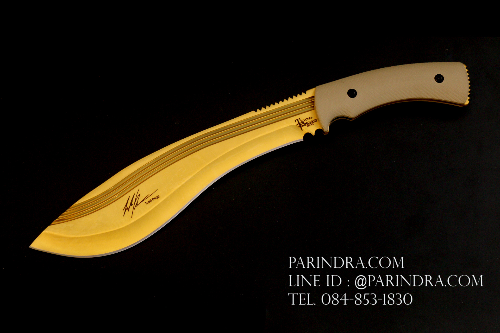 มีดใบตายกรูข่า TODD BEGG Knife Golden Series สีทอง แกร่งสุดๆ (OEM)