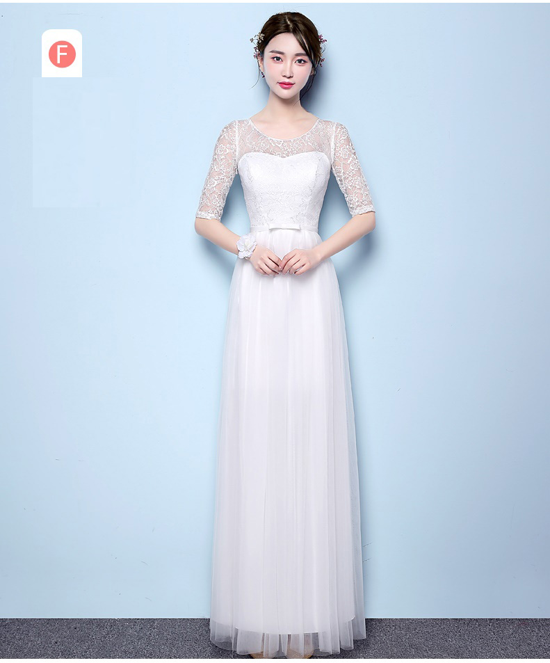 Pre-order เดรส สีขาว ชุดราตรียาว มีหลายแบบให้เลือก (ซิปหลัง)