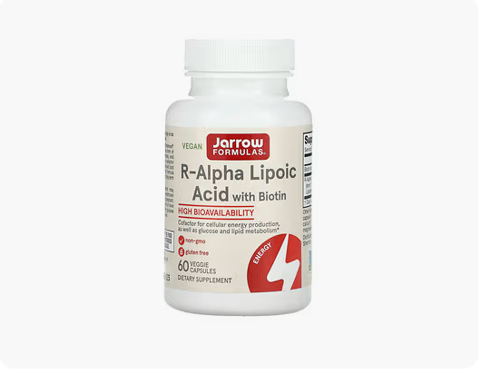 Jarrow Formulas, R-Alpha Lipoic Acid + Biotin 60 Veggie Caps