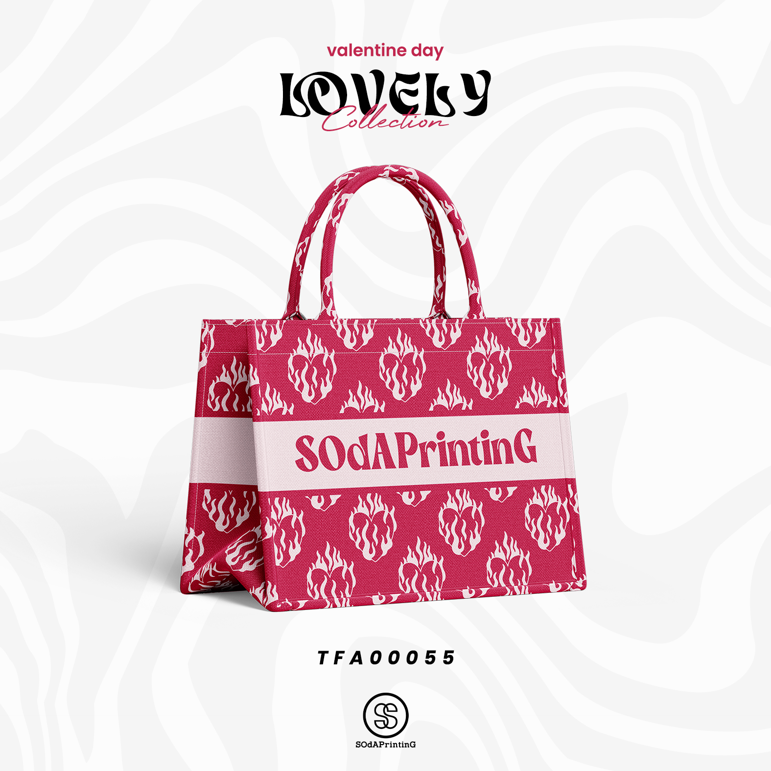 Mini Book tote bag Lovely Collection รหัส TFA00055 #ใส่ชื่อได้ #SOdAbag #SOdAPrintinG