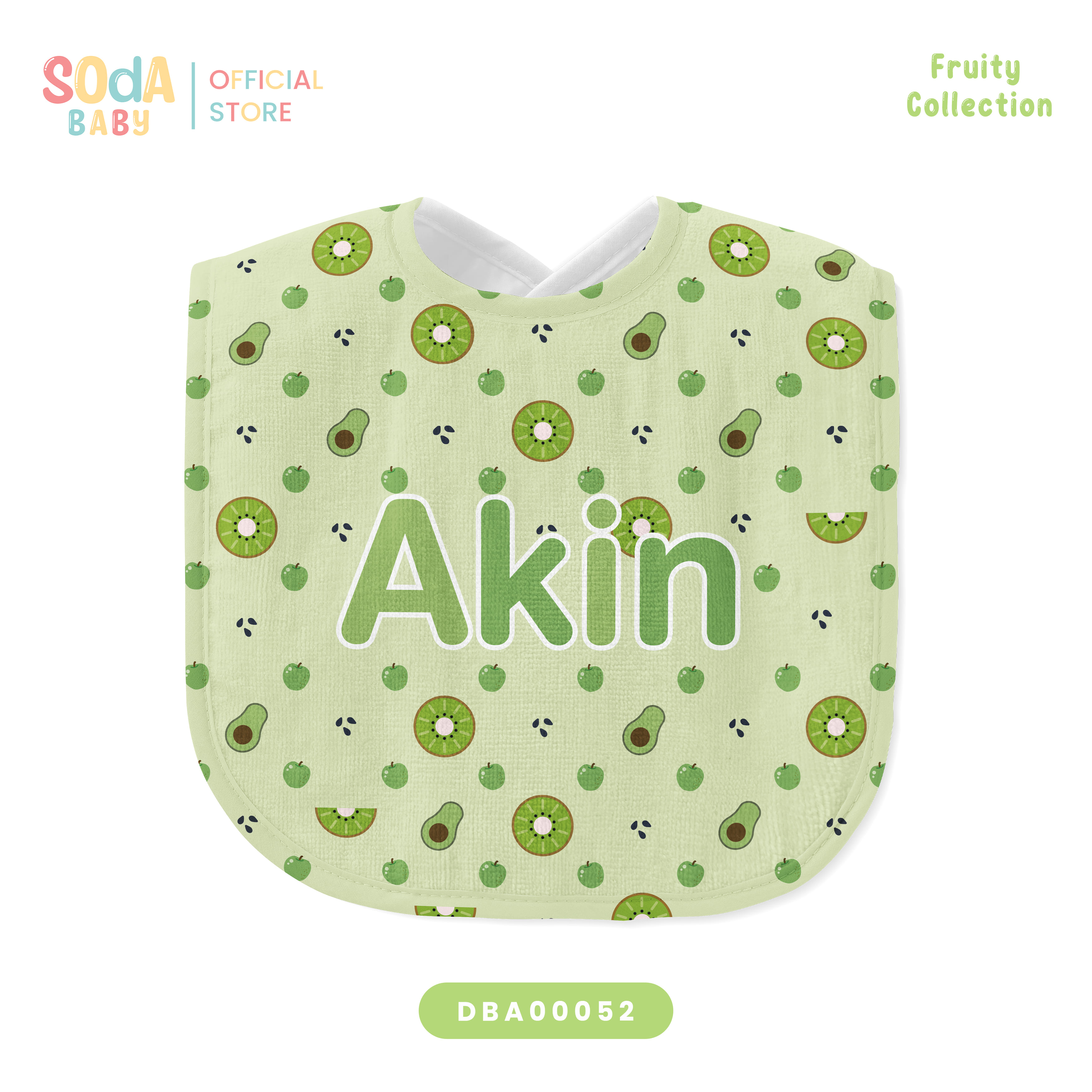 ผ้าซับน้ำลาย Baby Bib ลาย Avocado 🥝 Fruity Collection รหัส DBA00052 #SOdAbaby #BabyBib