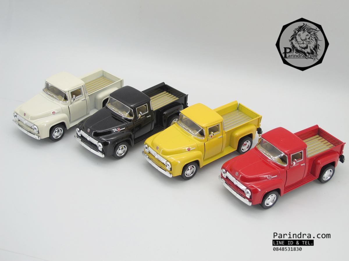 โมเดลรถเหล็กรถจำลอง Ford 1956 F-100 Pickup KT5385 อัตตราส่วน 1:38 สีแดง