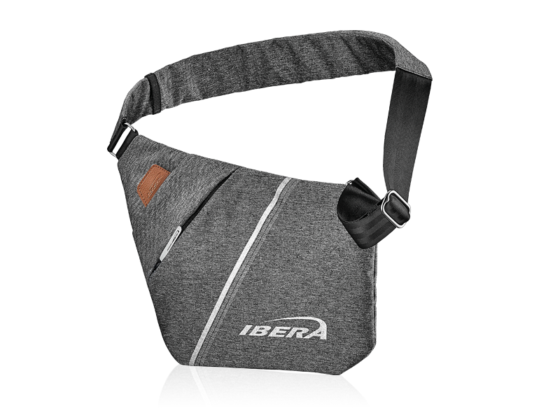 กระเป๋าคาดอก IBERA Slimline Sling Bag : IB-SF1 ความจุ 1.5ลิตร ( เทา-เงิน / น้ำเงิน / ดำ )