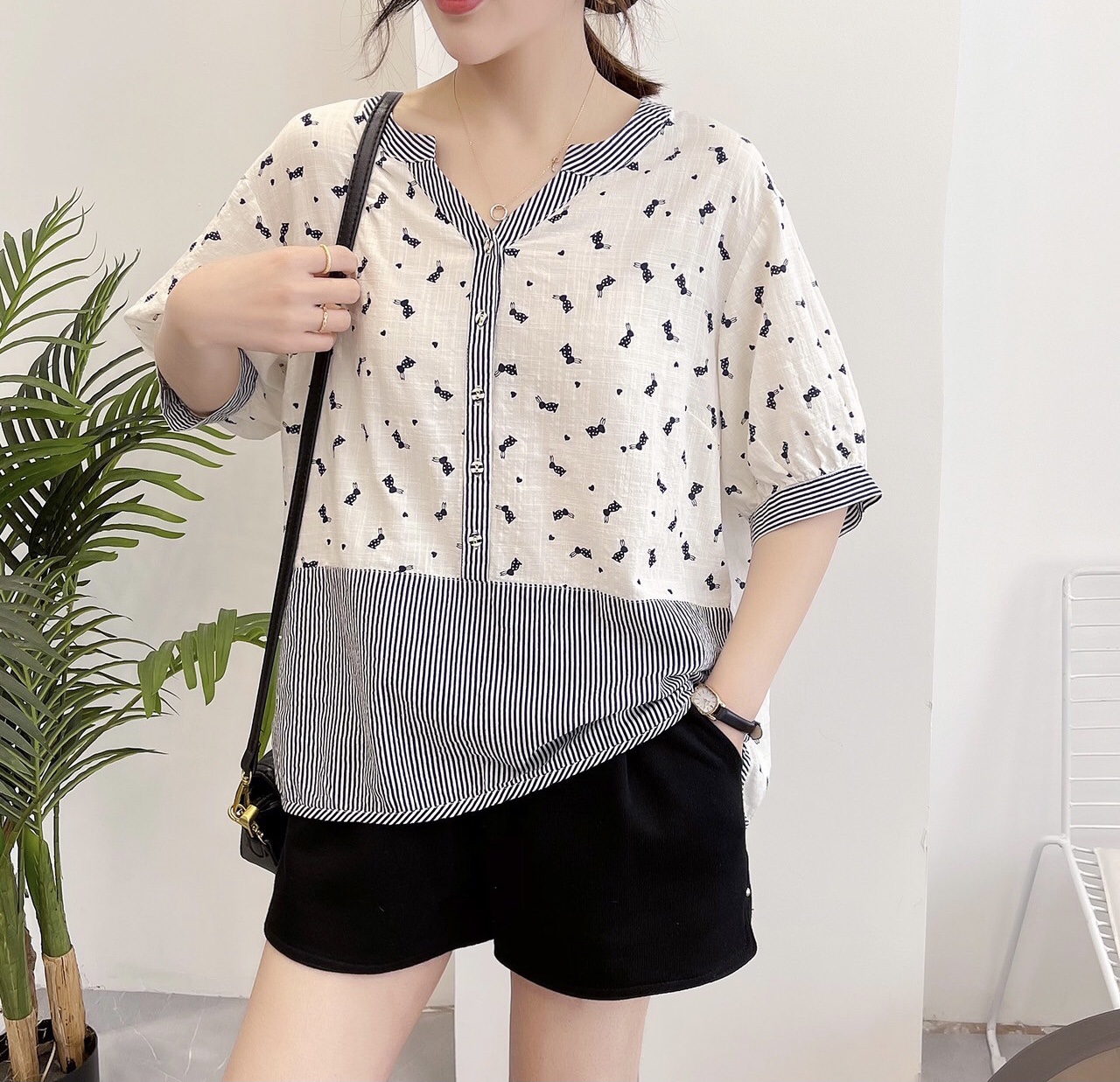 เสื้อผ้าฝ้ายลายกระต่าย