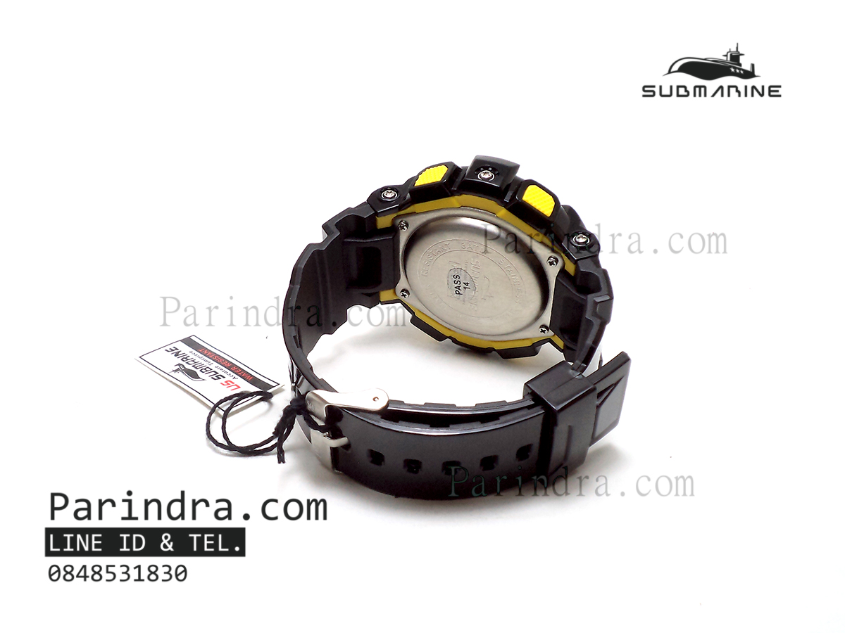 นาฬิกา US submarine รุ่น TP1311M ดำ-เหลือง พื้นเทา