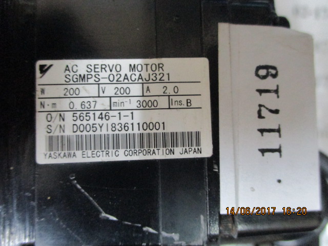 SGMPS-02ACAJ321 SERVO MOTOR " YASKAWA "
