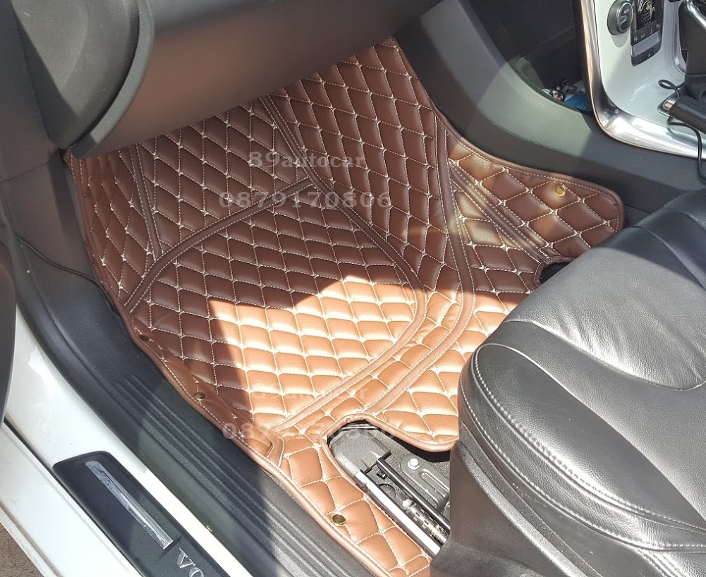 พรมปูพื้นรถยนต์ Volvo V40 สีกาแฟ เต็มคัน