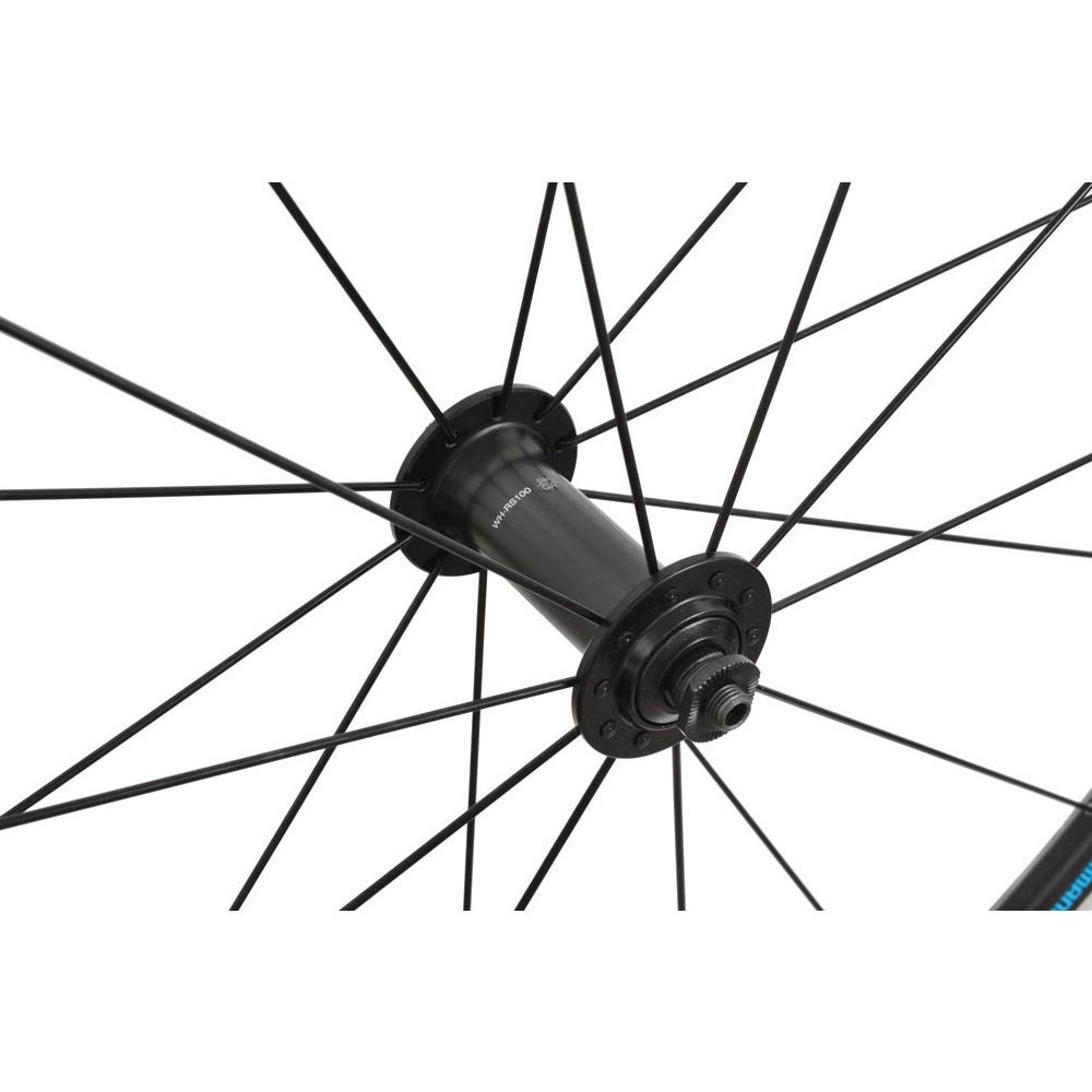 SHIMANO วงล้อชุด 700C, WHRS100, ALLOY, F/R 20/24H, 10/11-SPEED, สีดำ