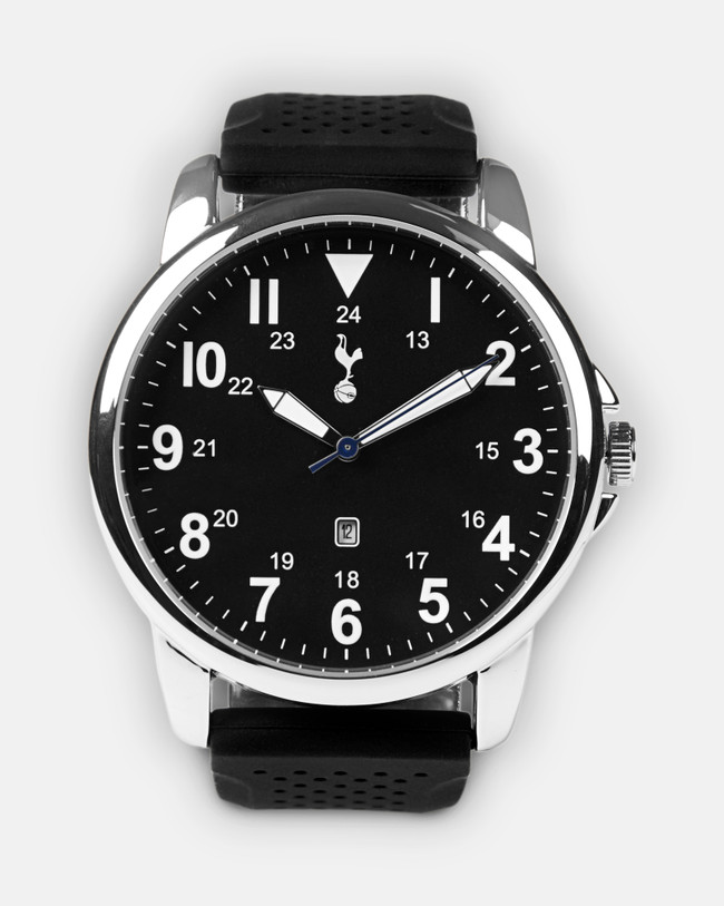 นาฬิกาข้อมือชายท็อตนัม ฮ็อทสเปอร์ Black Rubber Strap Sports ของแท้