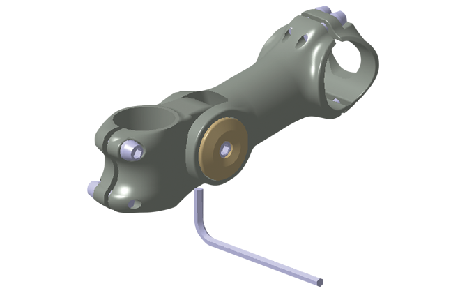 “TRANZ-X” คอแฮนด์ปรับระดับได้ ปรับองศา JD-ST103, ขนาดธรรมดา, 90MM, สีดำ