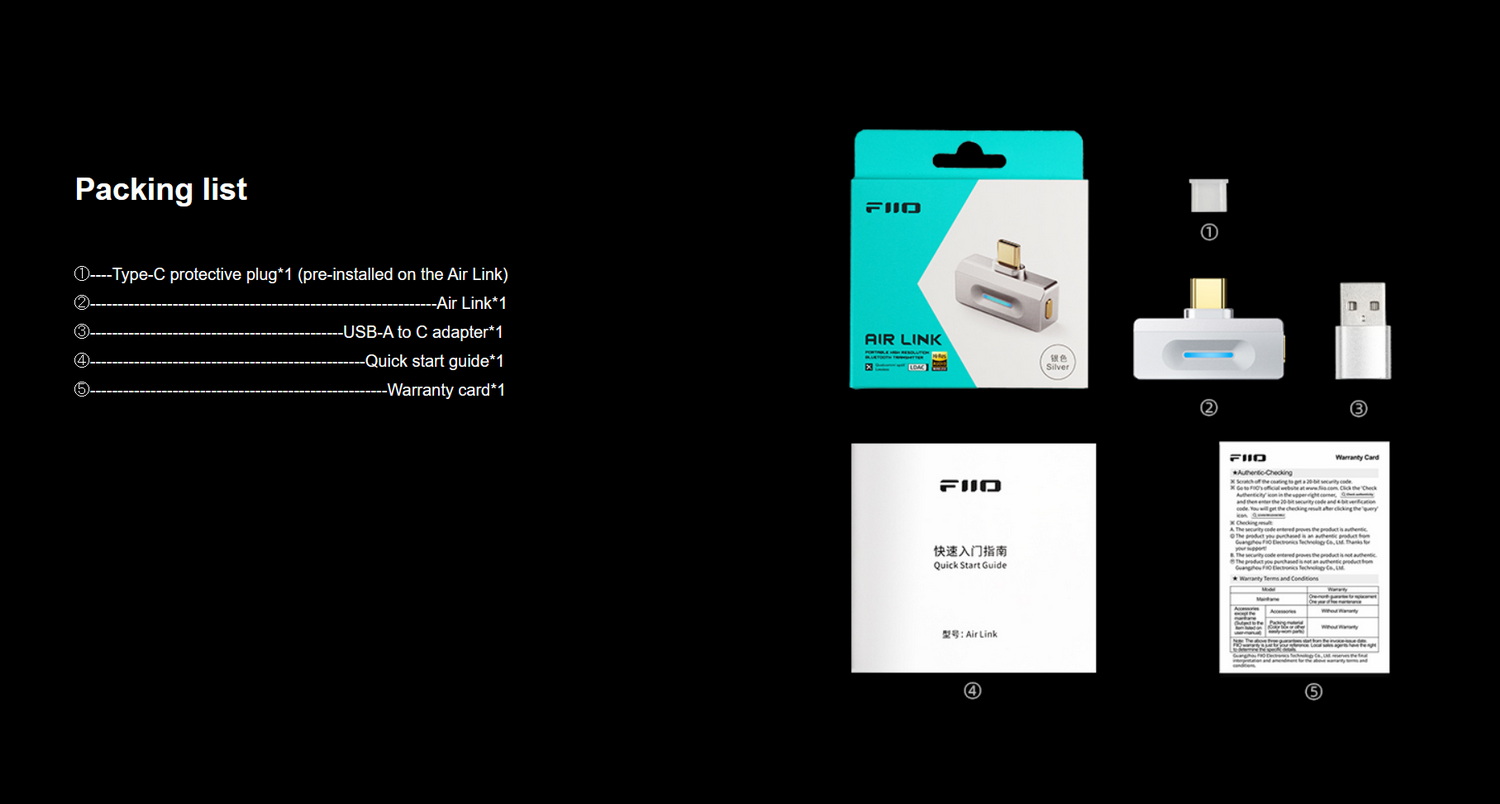 <PreOrder> FiiO Air Link เครื่องส่งสัญญาณ Bluetooth6.0 ความละเอียดสูง แบบพกพา ประกันศูนย์ไทย