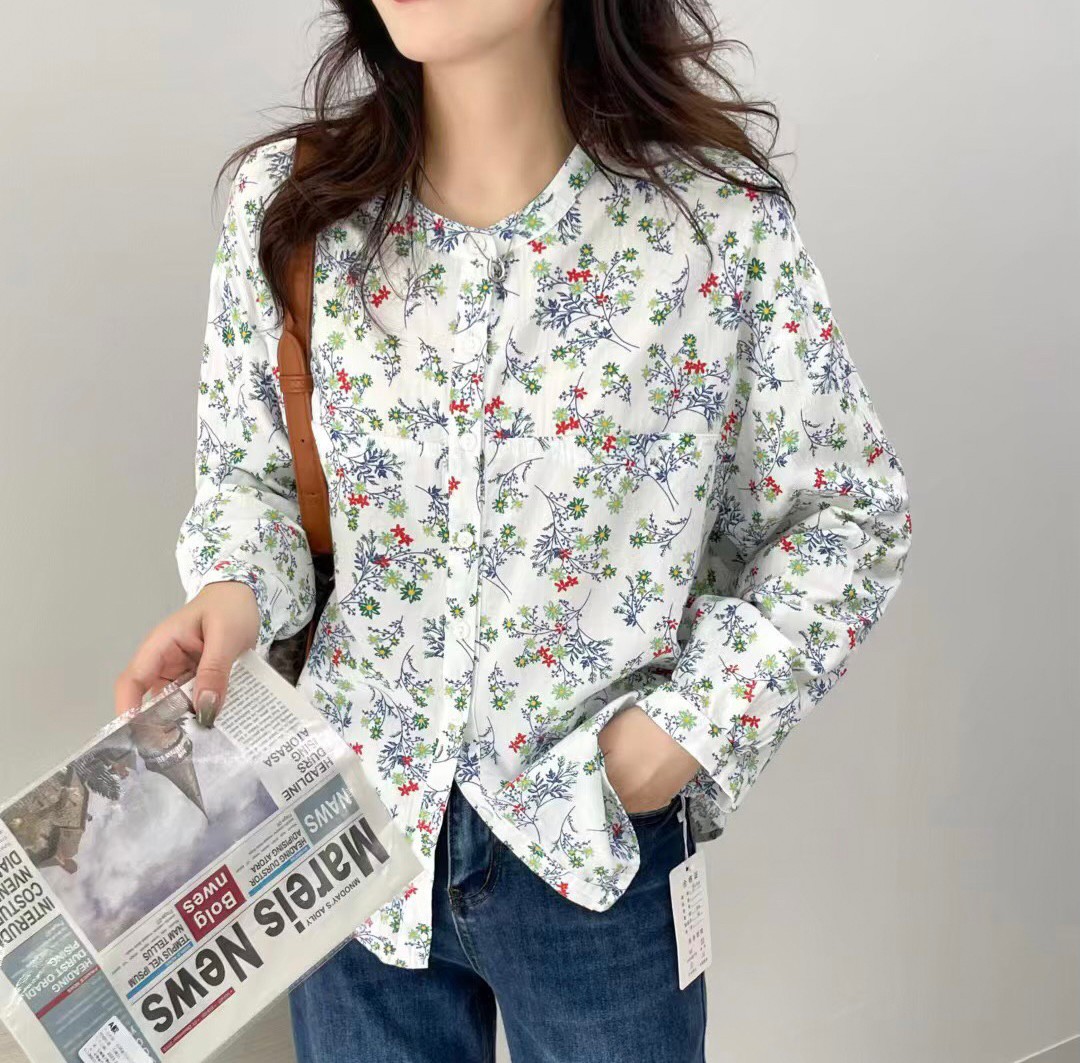 เสื้อผ้าฝ้ายลายดอกไม้