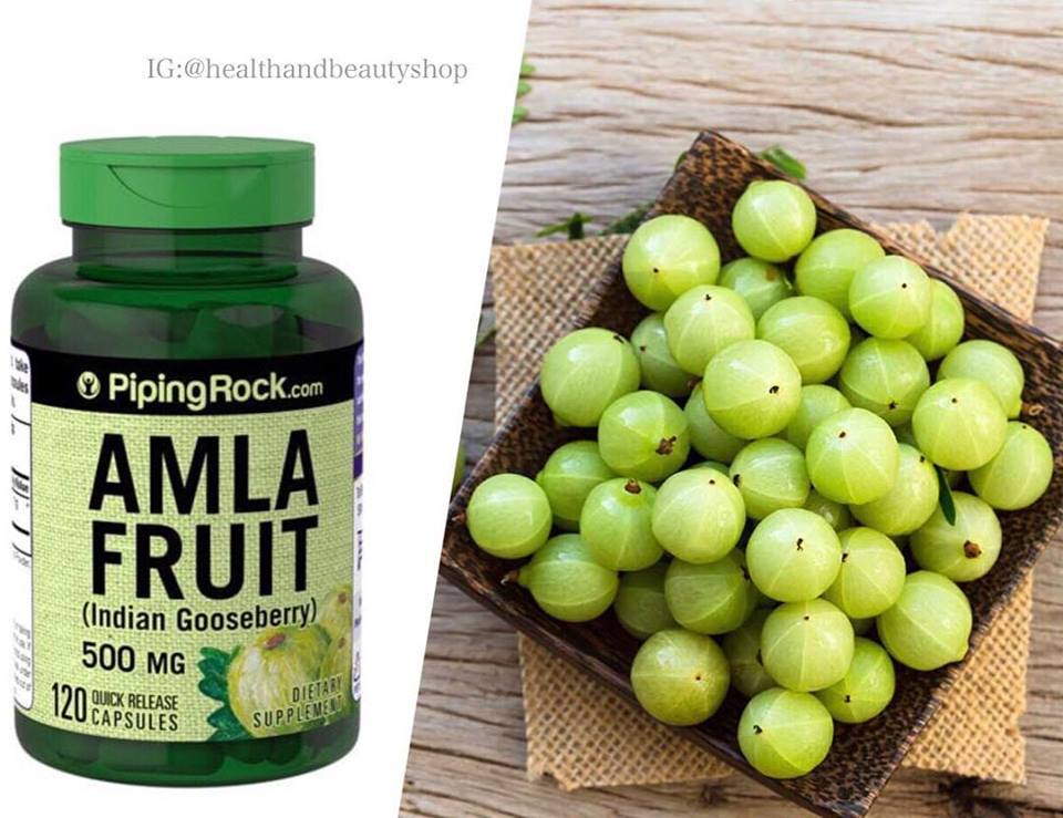 Piping Rock Amla Fruit 500 mg 120 Capsules