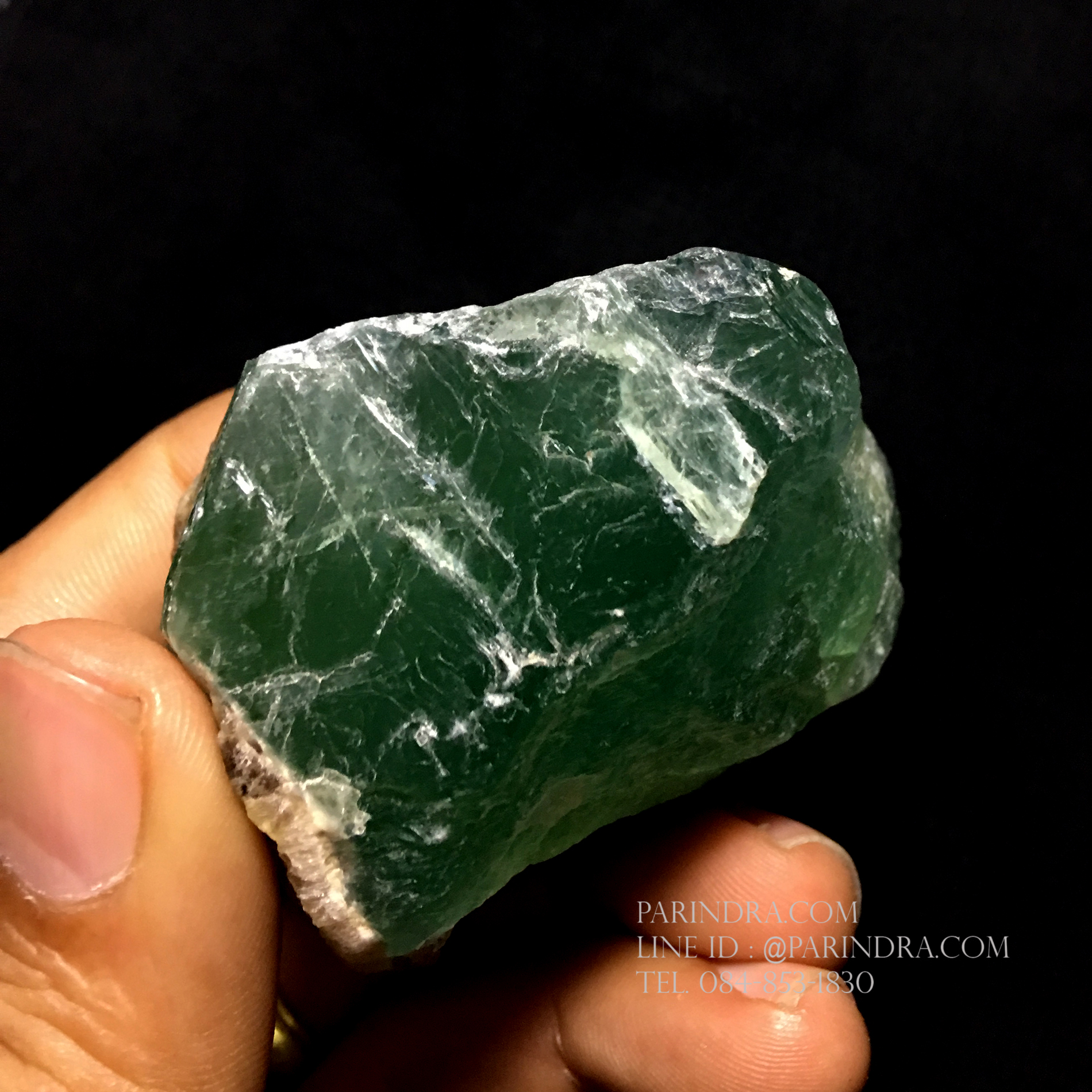 ก้อนแร่ฟลูออไรต์ Fluorite สีเขียวโปร่งแสง #FLU000