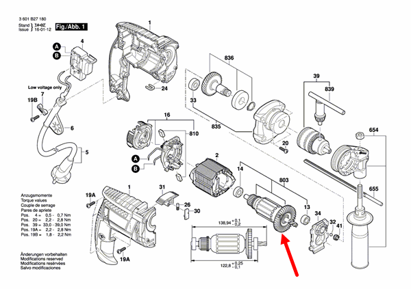 ทุ่น สว่านกระแทก Bosch GSB13RE ,GSB10RE P.no 2609120232 (แท้)##