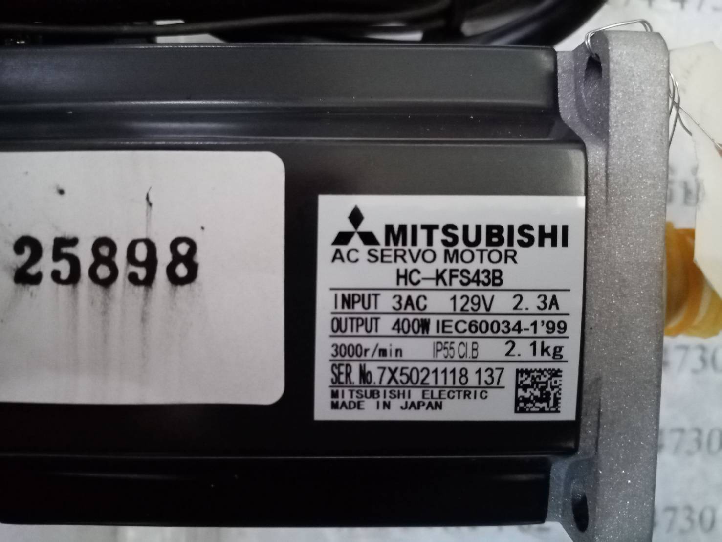 HC-KFS43B SERVO MOTOR " MITSUBISHI "