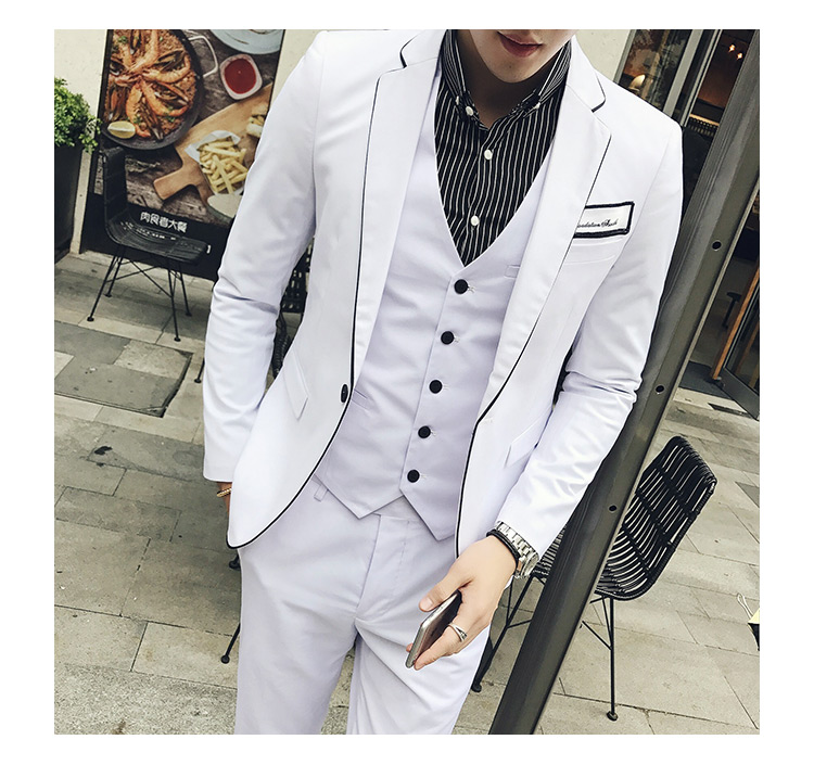 Pre-order ชุดสูทชาย สีขาว เข้ารูป