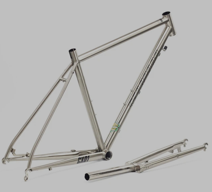 เฟรมเซ็ต เฟรมทัวร์ริ่ง SEABOARD Chromoly 4130 สี Chrome 700C Classic Cyclocross Cr-mo Frameset Disc Brake 4130