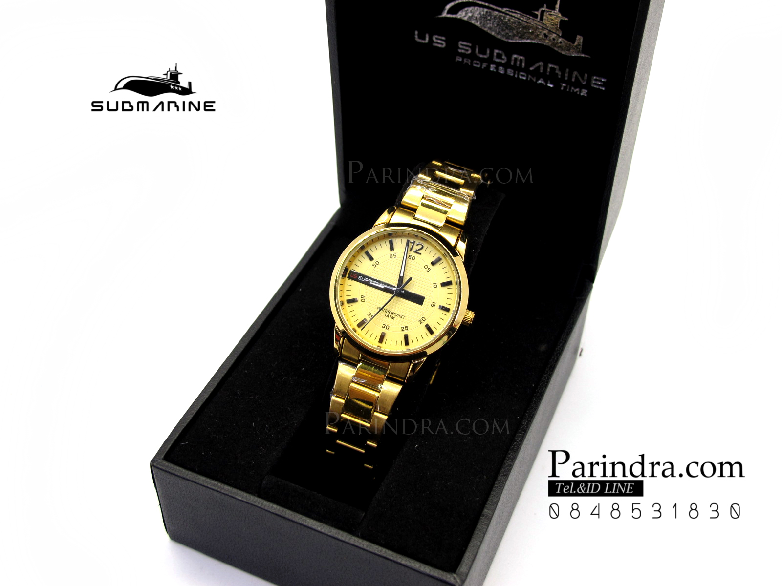 นาฬิกาคู่ US submarine รุ่น J104L เรือนทองล้วน เรือนขนาดเล็ก