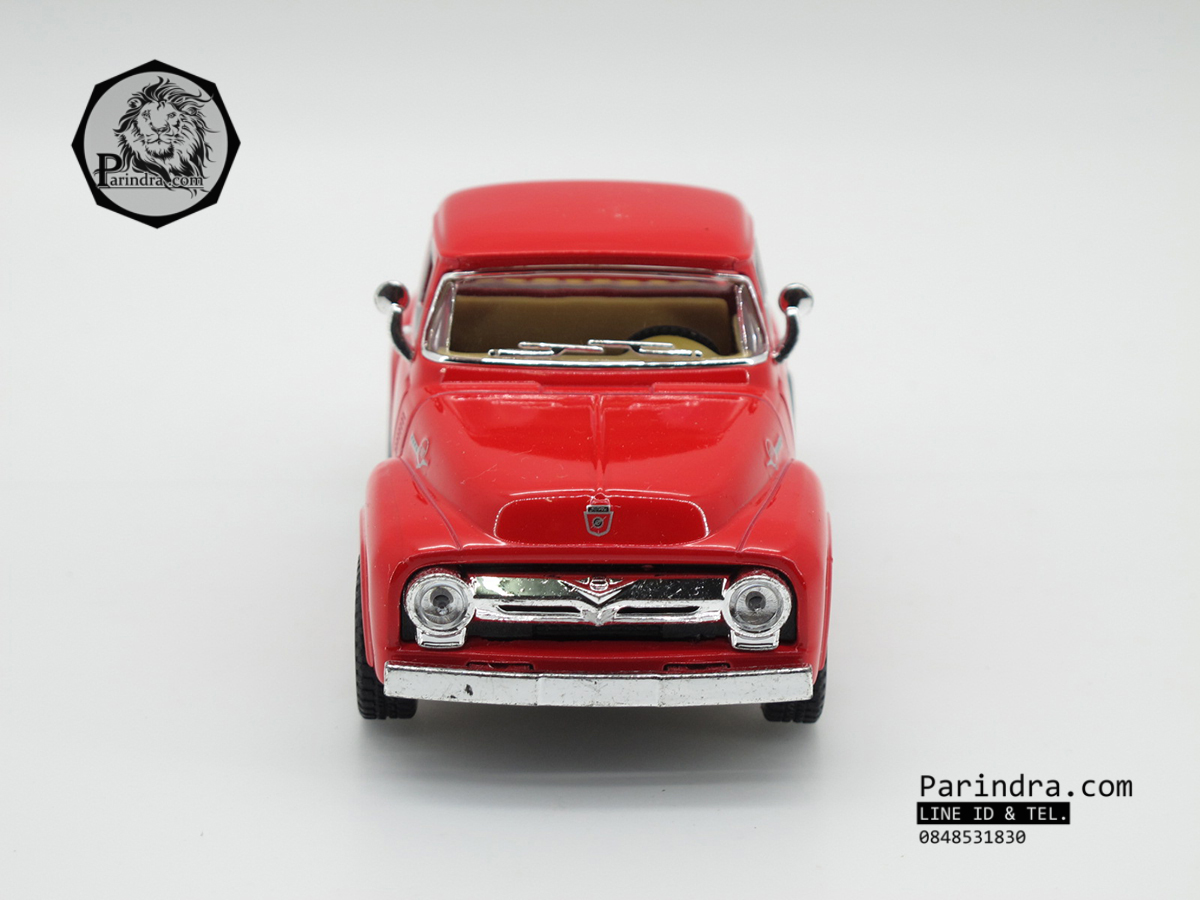 โมเดลรถเหล็กรถจำลอง Ford 1956 F-100 Pickup KT5385 อัตตราส่วน 1:38 สีแดง