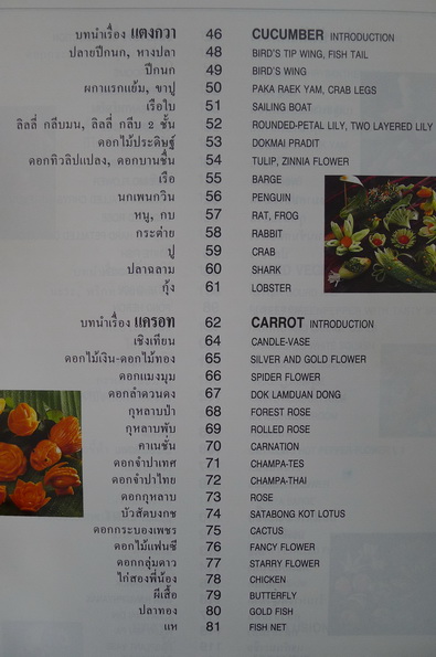 ศิลปะการแต่งผัก (The Art of Vegetable Garnish) แต่งโดย อาจารย์โสภาพรรณ อมตะเดชะ